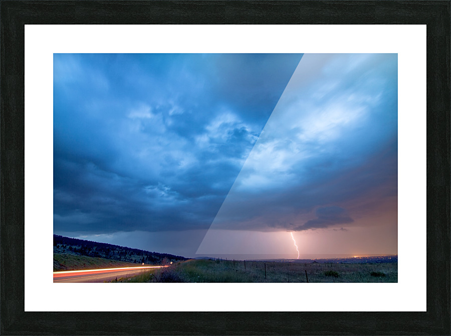 Lightning Strike Outside Lyons Colorado Frame print