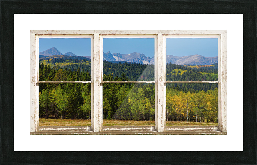 Autumn View Colorado Indian Peaks Window Wt Frame print