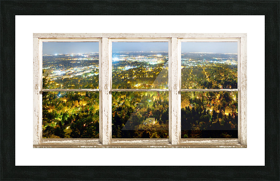 City Lights Picture Window Frame Photo Art Frame print