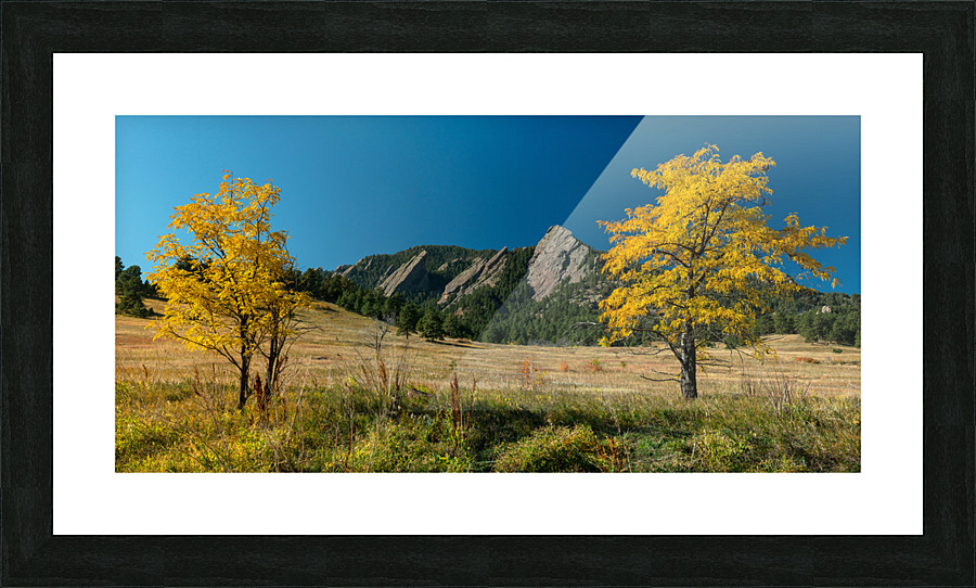 fall boulder colorado flatiron  Panorama Picture Frame print
