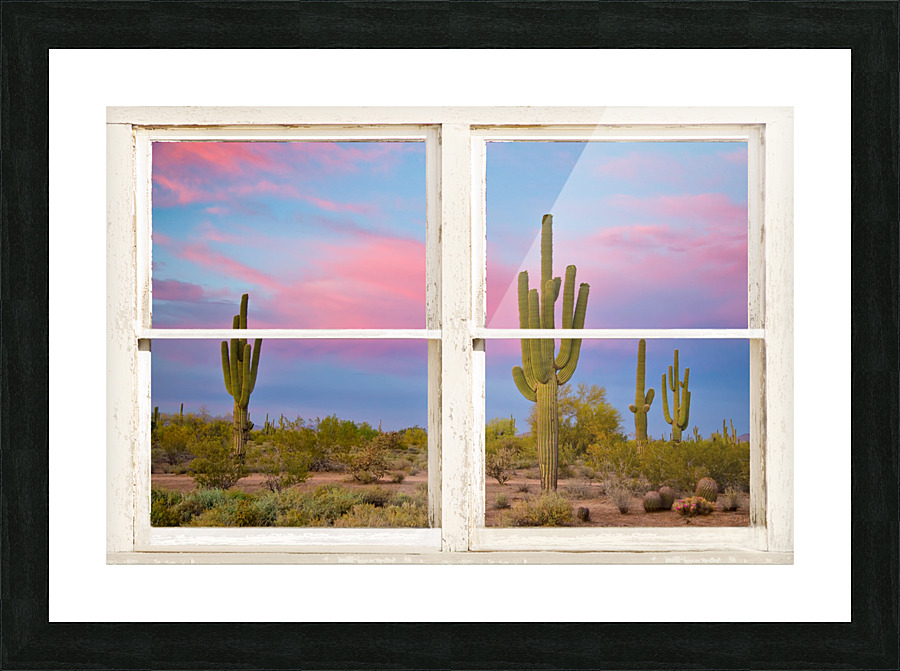Colorful Southwest Desert Window View Picture Frame print