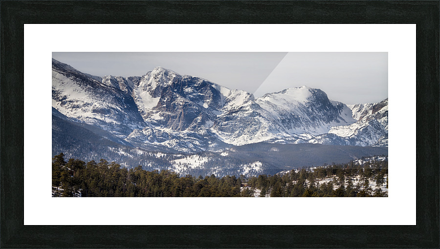 Ypsilon Mountain Fairchild Mountain Panorama  Framed Print Print