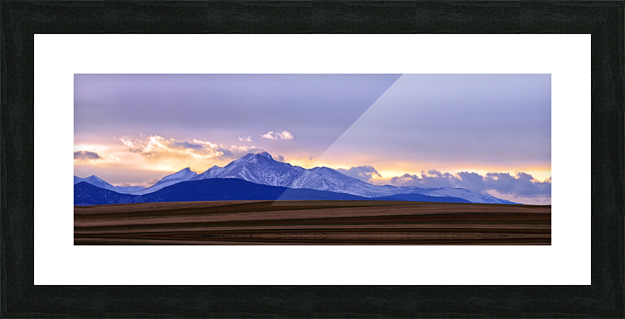 Twin Peaks Panorama View Agriculture Plains 2  Framed Print Print