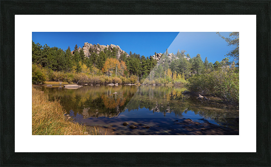 lakes red feather panoramic view  Framed Print Print