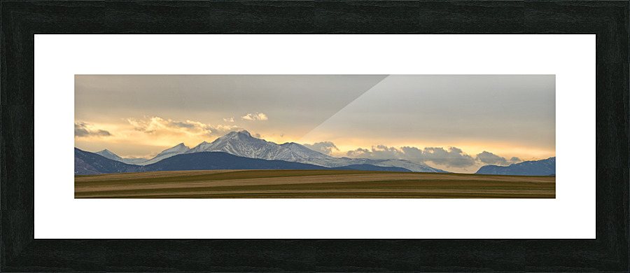 Twin Peaks Panorama View Agriculture Plains  Framed Print Print