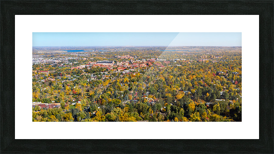 Colorado University Boulder Fall Panoramic  Framed Print Print
