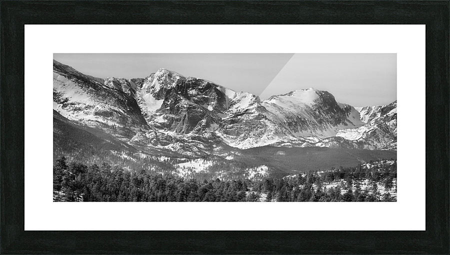 Ypsilon Mountain Fairchild Mountain Panorama  Framed Print Print