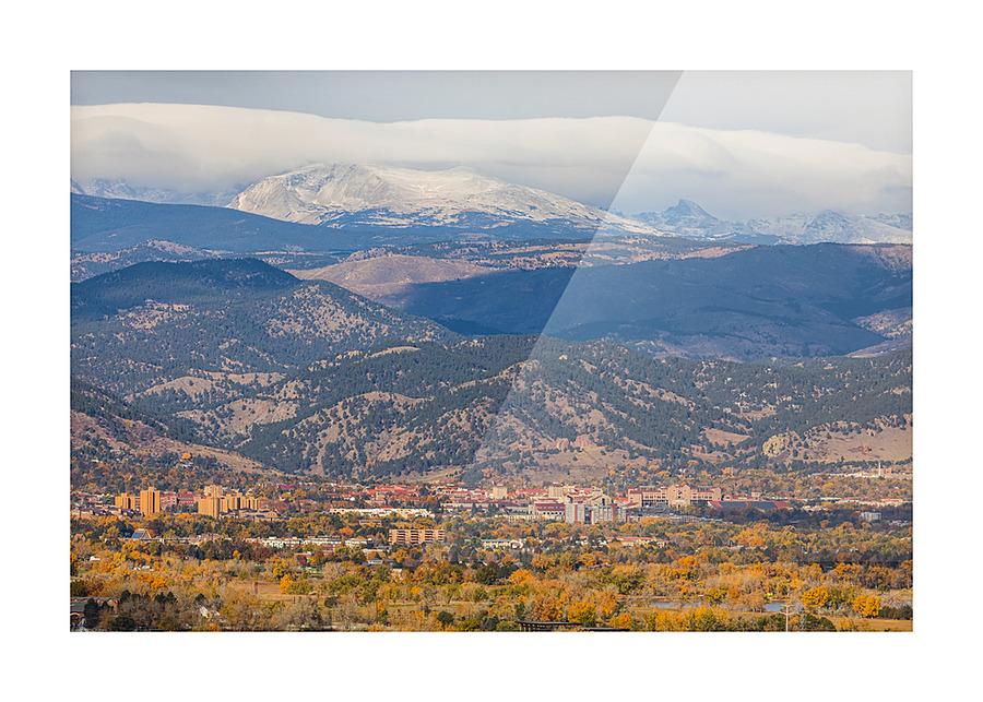 University of Colorado Boulder Autumn West View Frame print