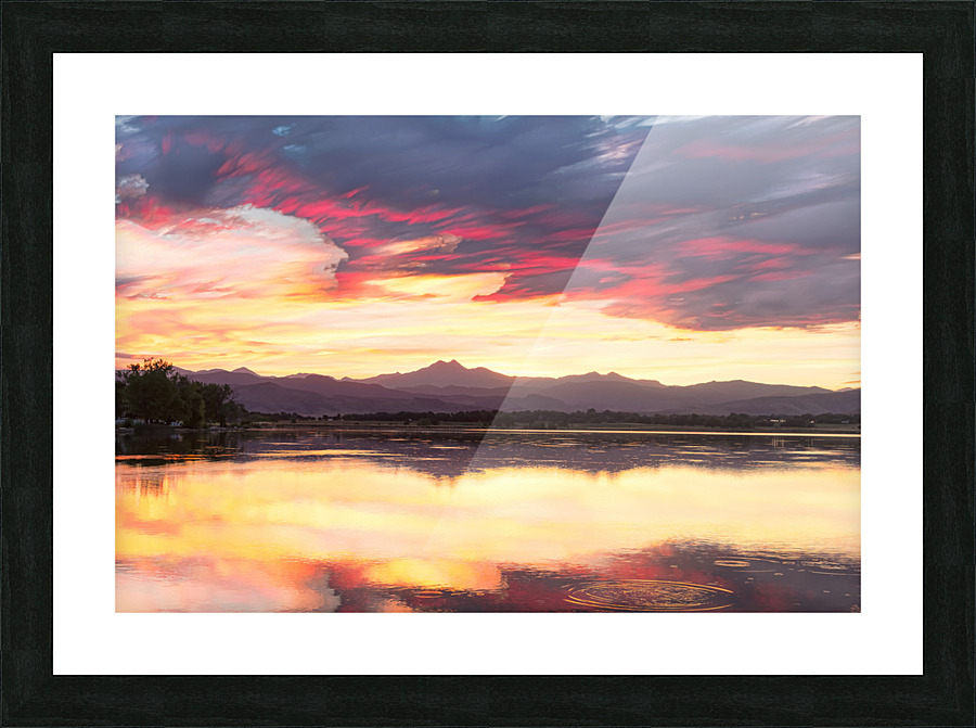 Colorful Colorado Rocky Mountain Sky Reflection Frame print