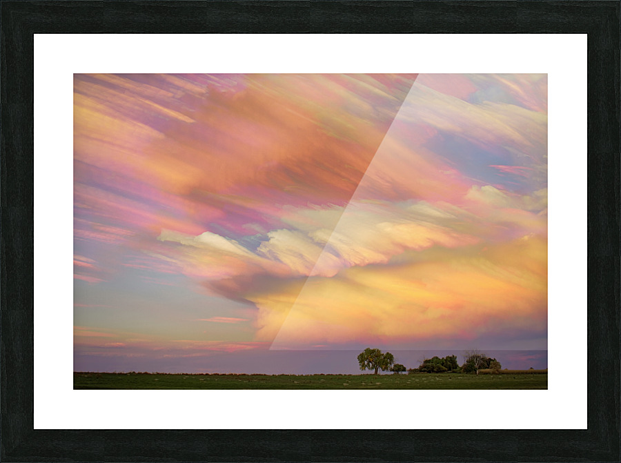 Pastel Painted Big Country Sky  Framed Print Print