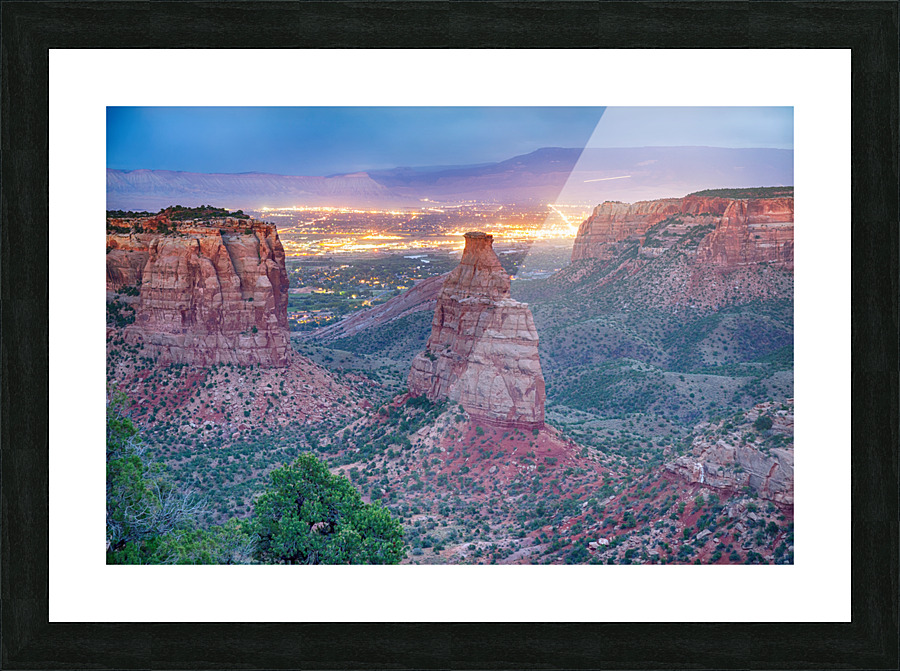 Colorado National  Monument City Lights Frame print