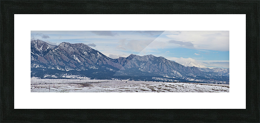 Flatirons Longs Peak Rocky Mountain Panorama  Framed Print Print