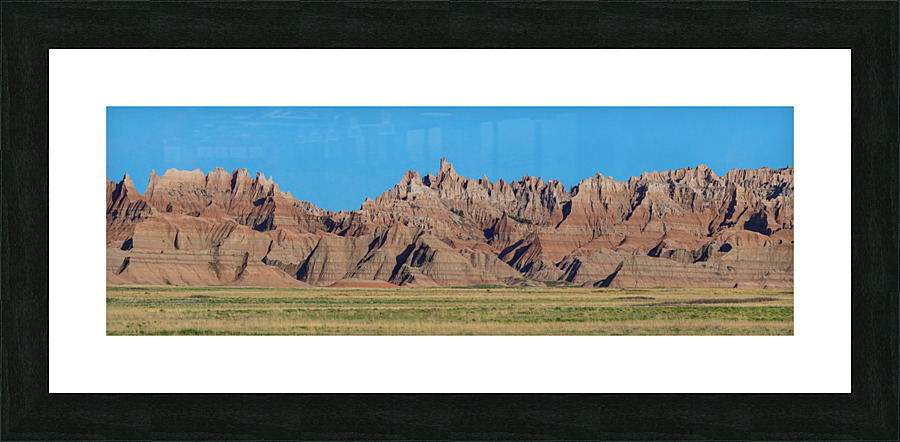 Panoramic Views Badlands National Park from Conata Basin PT1  Framed Print Print