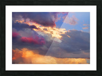 Cloudscape Sunset Touch Blue Picture Frame print