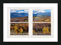 Colorful San Juan Mountains Autumn Whitewashe Picture Frame print