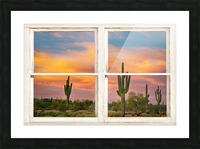 Colorful Southwest Desert Rustic Window View Picture Frame print