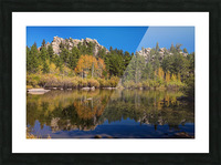 Cool Calm Rocky Mountains Autumn Reflections Picture Frame print