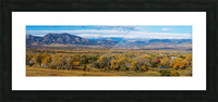 Beautiful Boulder Colorado Autumn Panoramic Picture Frame print