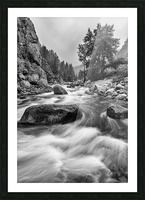 Colorado Black White Canyon Portrait Picture Frame print