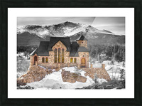 Chapel on the Rock BW Selective Picture Frame print