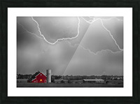 Farm Thunderstorm HDR BWSC Picture Frame print