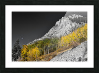 Monarch Pass Waning Gibbous Moon Selective Picture Frame print