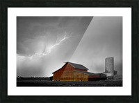 Watching the Farm Storm Picture Frame print
