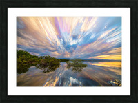 Sunset Lake Reflections Timed Stack  Picture Frame print