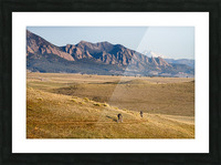 Colorado Mountain Biking Fun Flatirons Longs Peak View Picture Frame print
