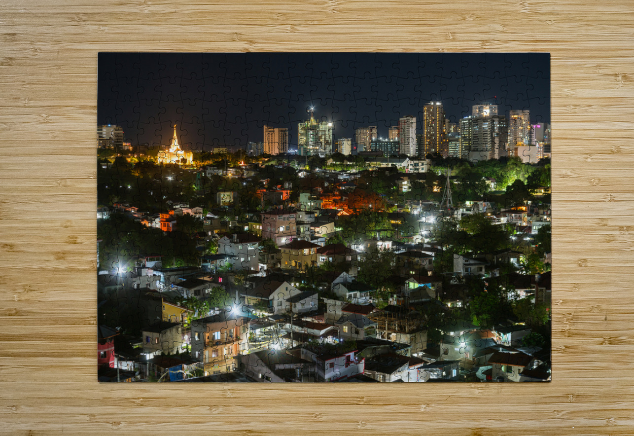 Lahug   Cebu City Night Skyline   Philippines Bo Insogna Puzzle printing
