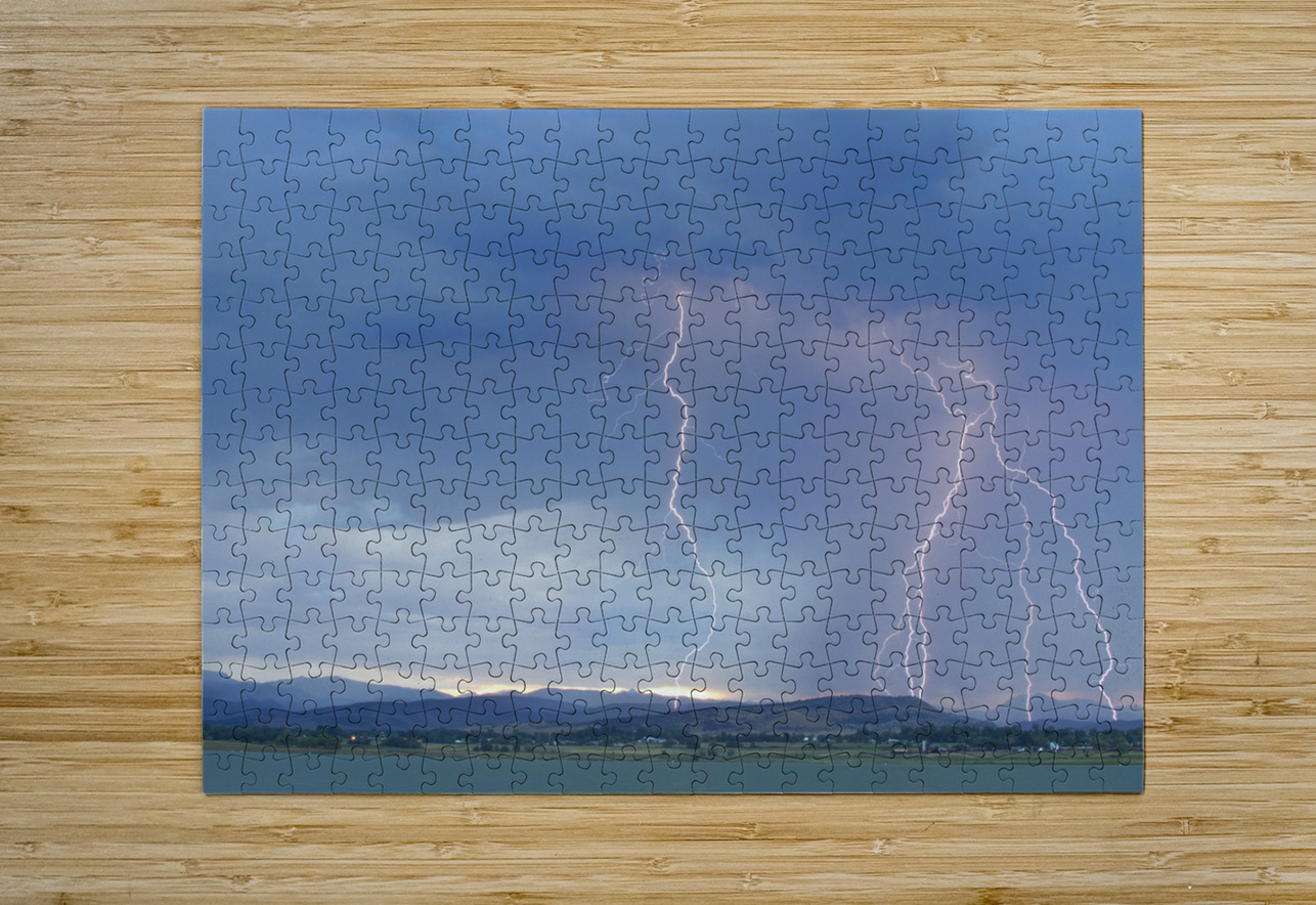 Colorado Rocky Mountains Foothills Lightning Strikes 2 Bo Insogna Puzzle printing