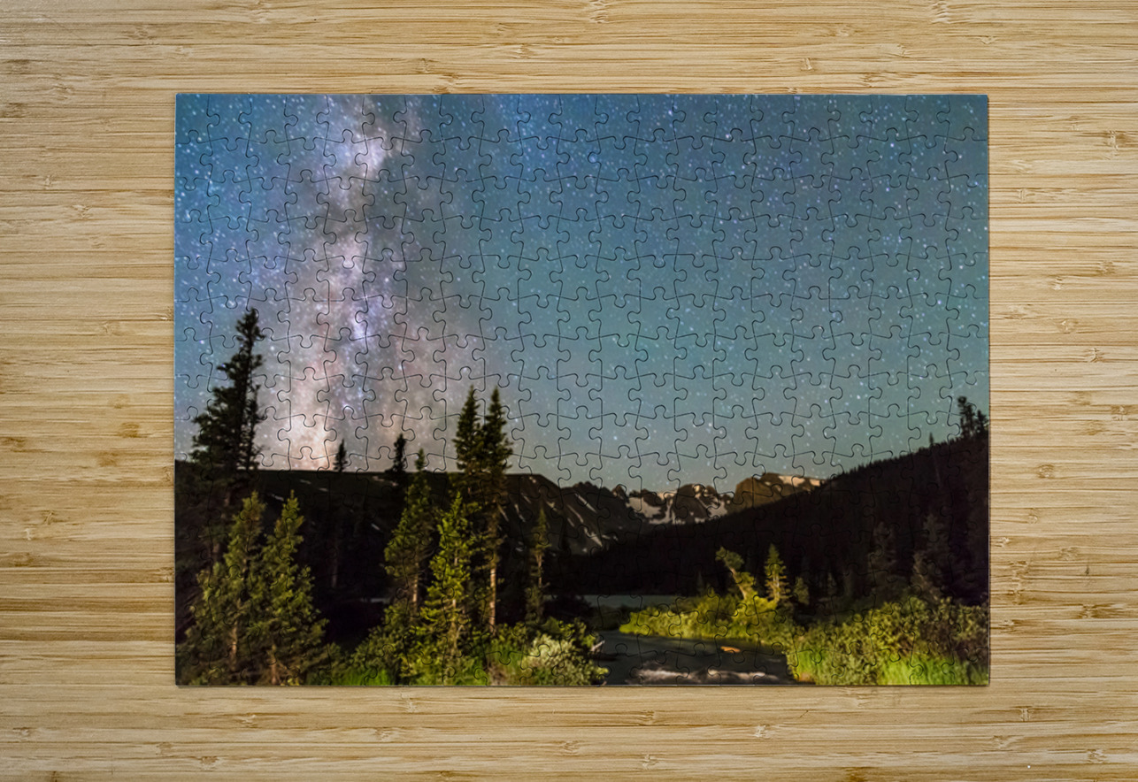 Milky Way Magic Above Longs Lake and the Indian Peaks Bo Insogna Puzzle printing