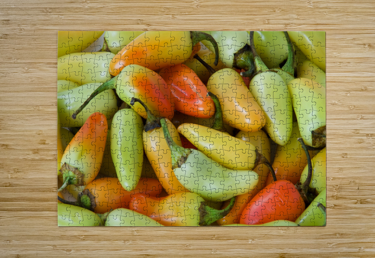 A Fiery Mix of Colorful Peppers Bo Insogna Puzzle printing
