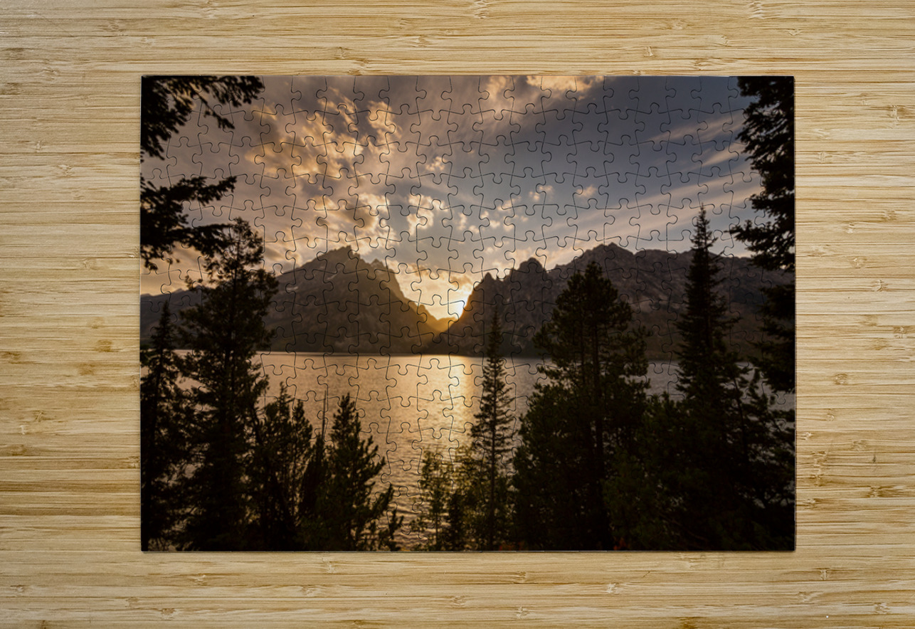 Alpenglow Kiss Jenny Lake Teton Sunset Bo Insogna Puzzle printing