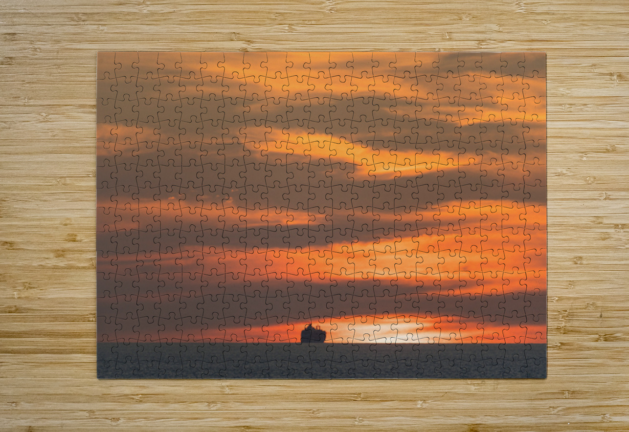 Island Princess Cruise Ship Sailing Into a Puerto Vallarta Sunset Bo Insogna Puzzle printing