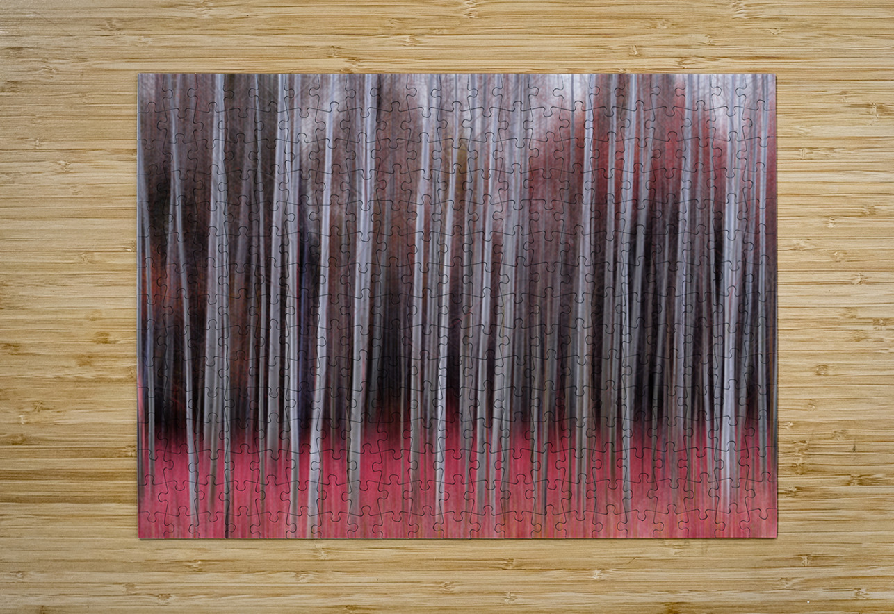 Crimson Silence in Motion Fine Art Forest Photography Print Bo Insogna Puzzle printing