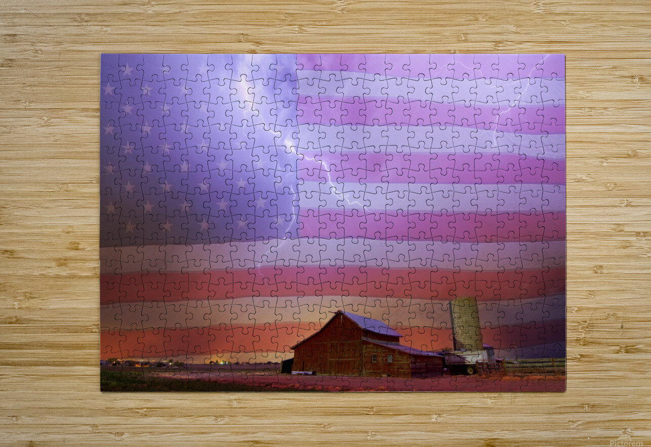 American Country Storm  HD Metal print with Floating Frame on Back