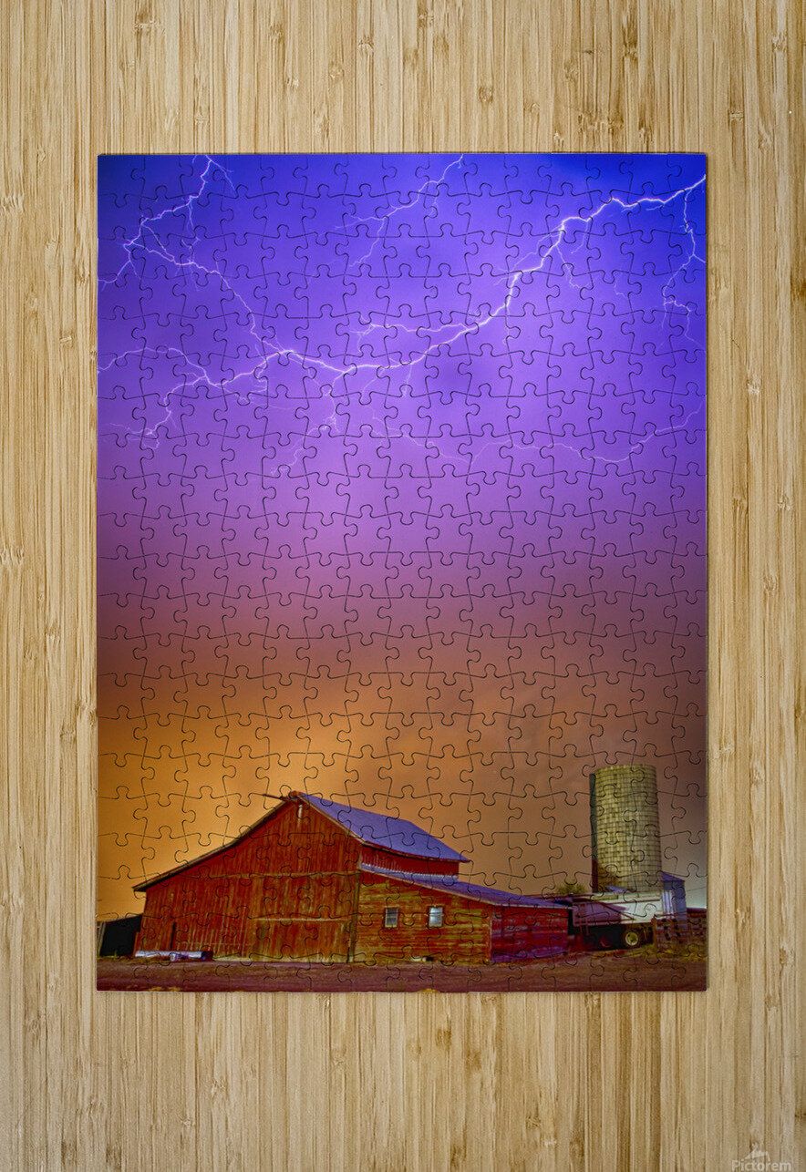 Colorful Country Storm  HD Metal print with Floating Frame on Back