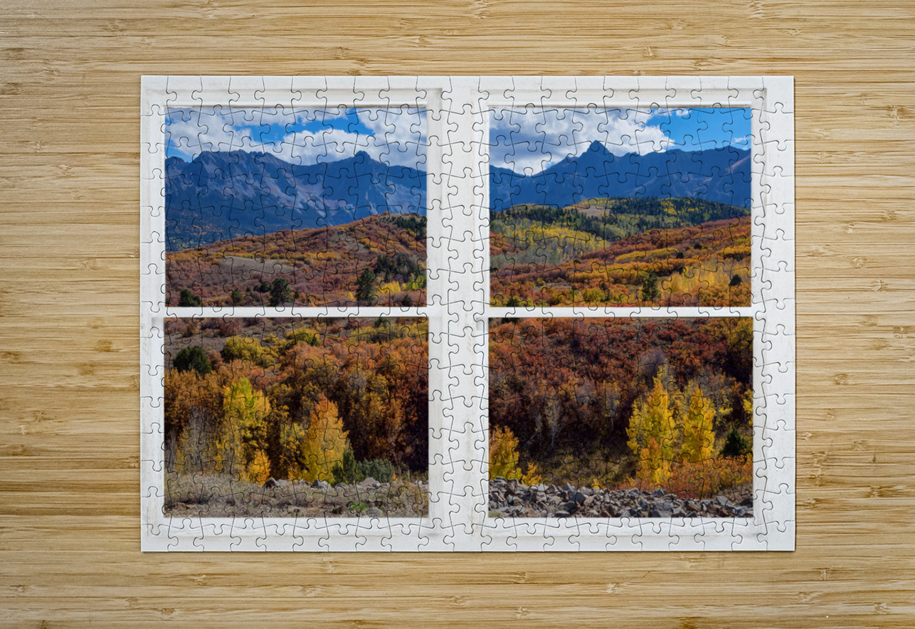 Colorful San Juan Mountains Autumn Whitewashe  HD Metal print with Floating Frame on Back