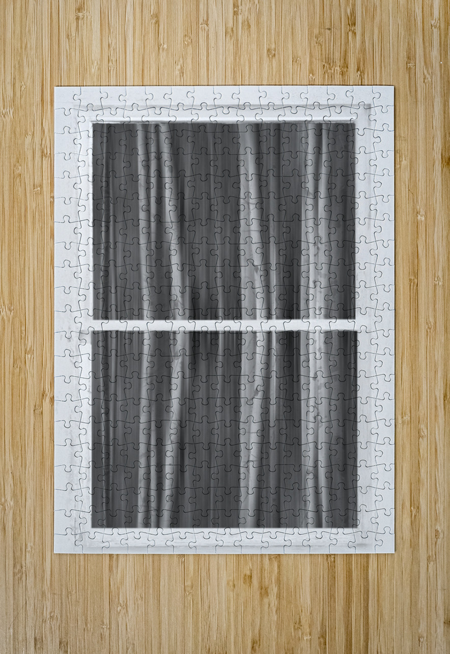 Surreal Dreamy Aspen Forest White Rustic Window  HD Metal print with Floating Frame on Back