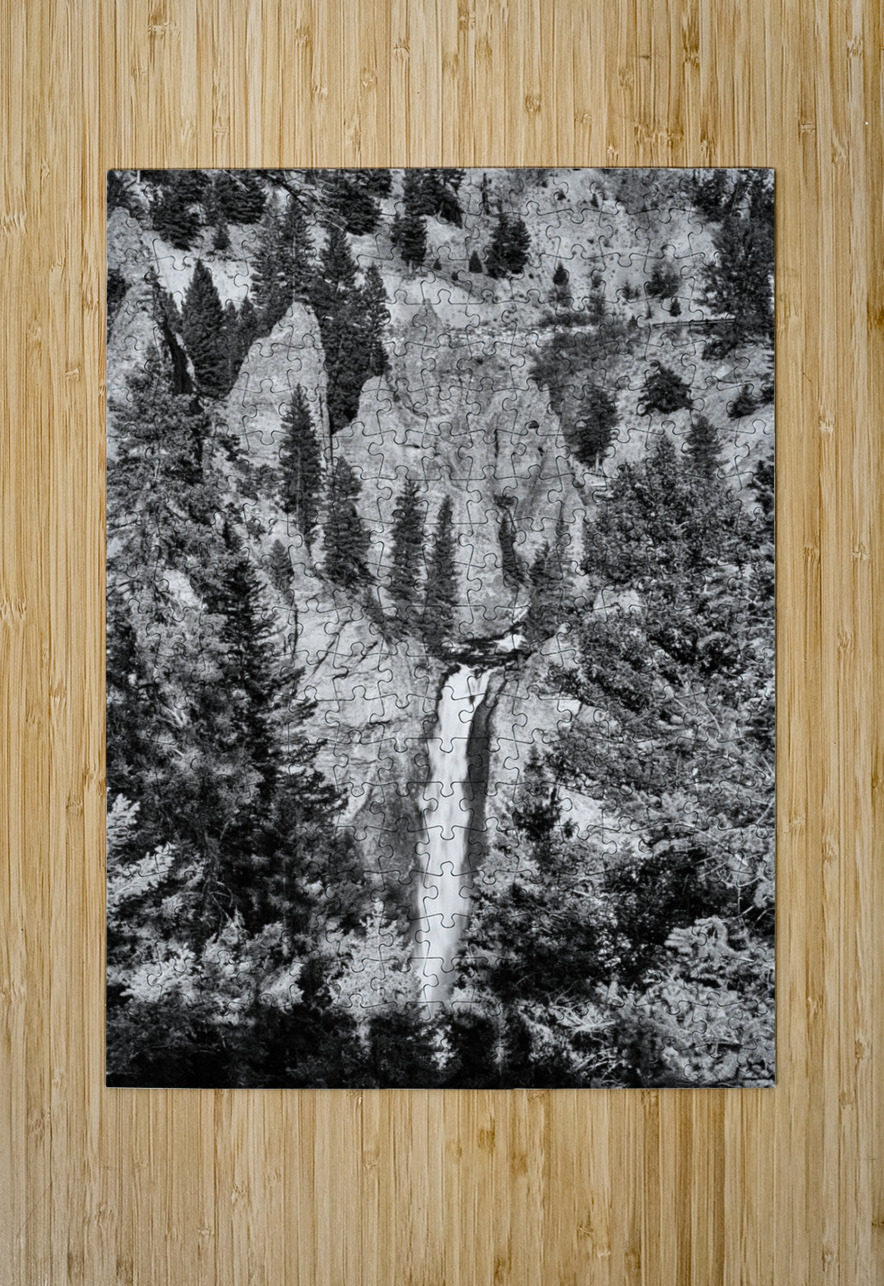 Tower Falls  HD Metal print with Floating Frame on Back