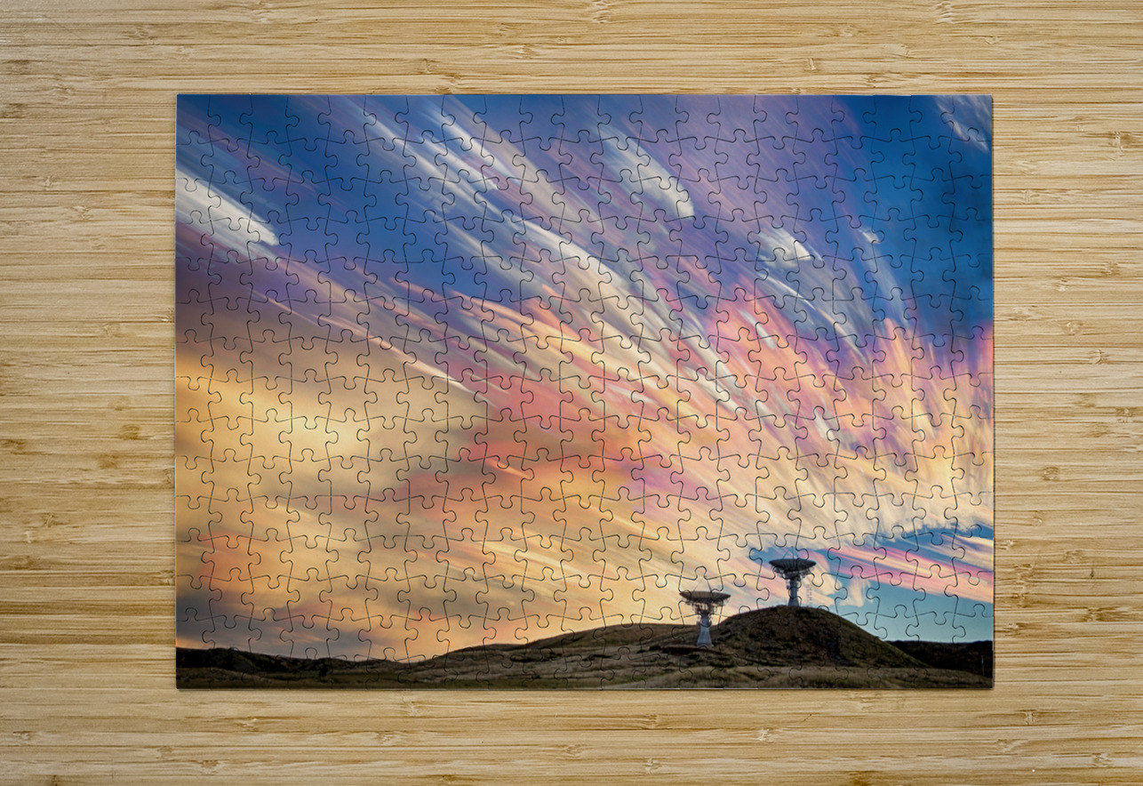 Sunset From Another Planet  Impression métal HD avec cadre flottant sur le dos
