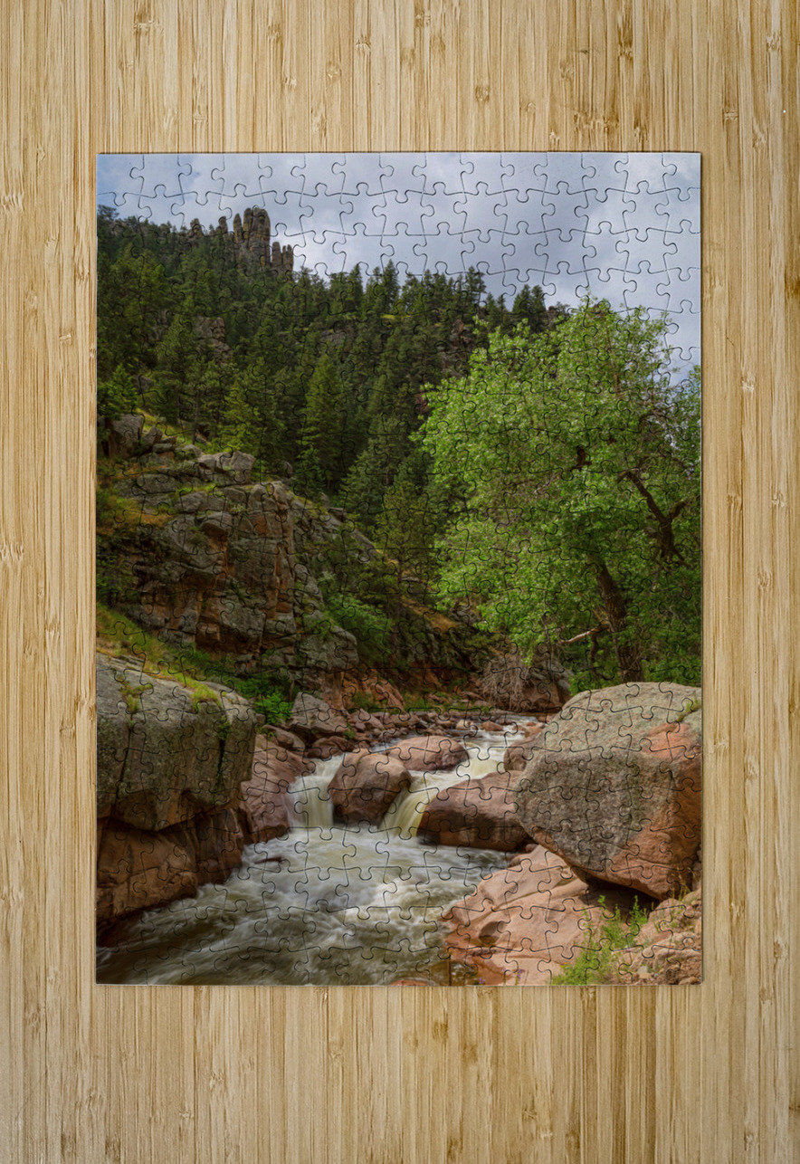Getting Lost In A Canyon Creek  HD Metal print with Floating Frame on Back