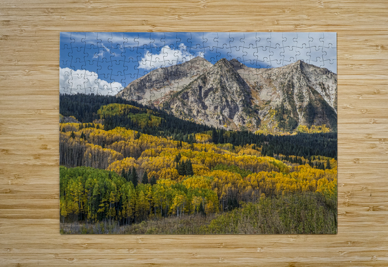 Rocky Mountain Autumn Season Colors  HD Metal print with Floating Frame on Back