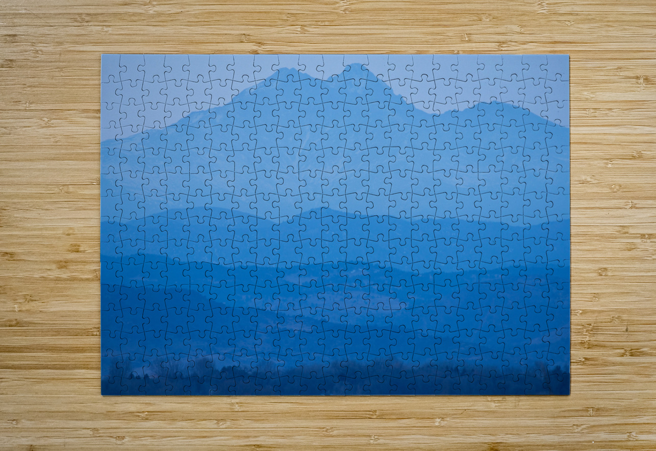 Rocky Mountains Twin Peaks Blue Haze Layers Bo Insogna Puzzle printing