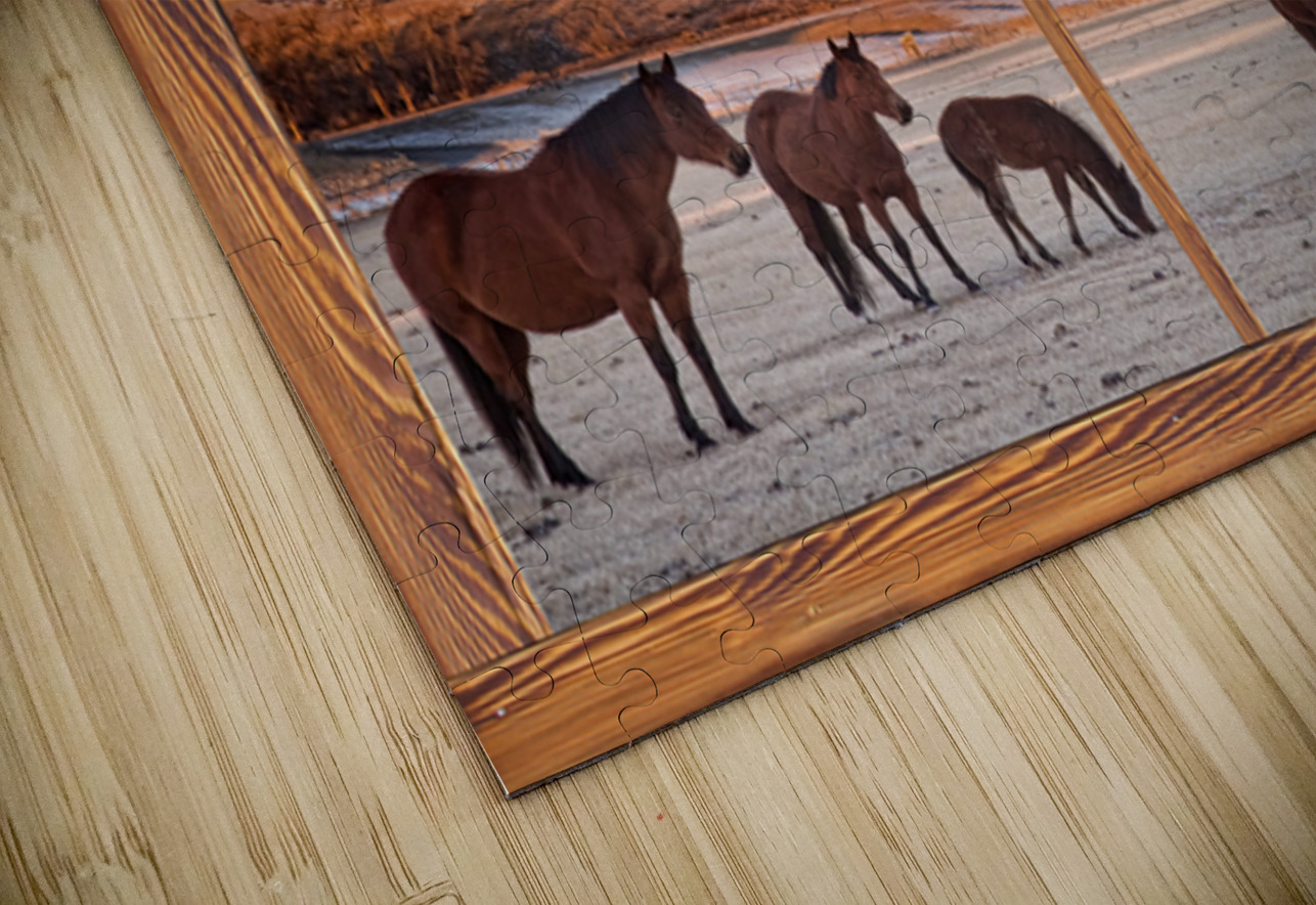 Wild Horses Mountain Window View Fine Art Landscape Bo Insogna Puzzle