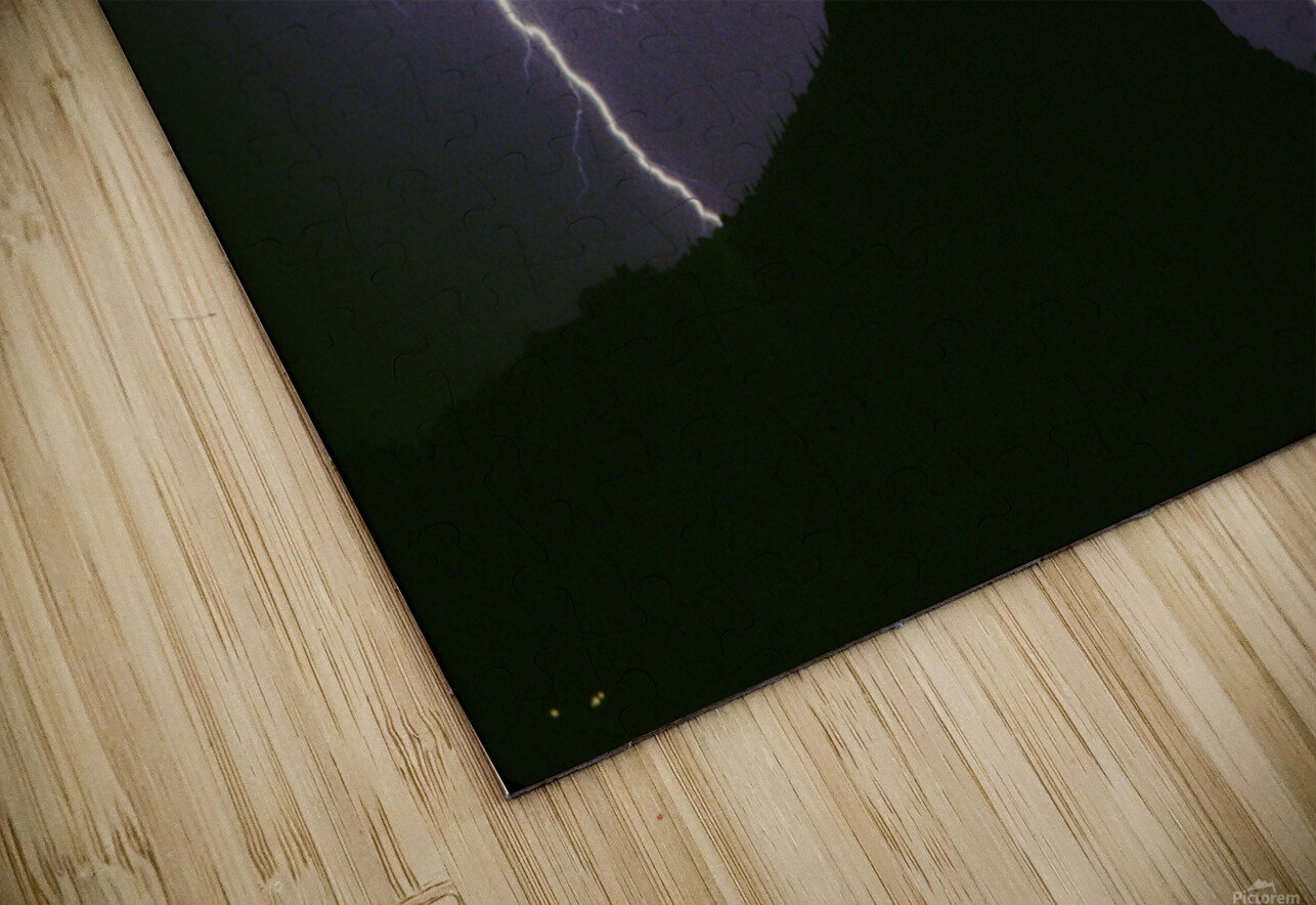Pinnacle Peak Lightning Bolt Surrounded HD Sublimation Metal print