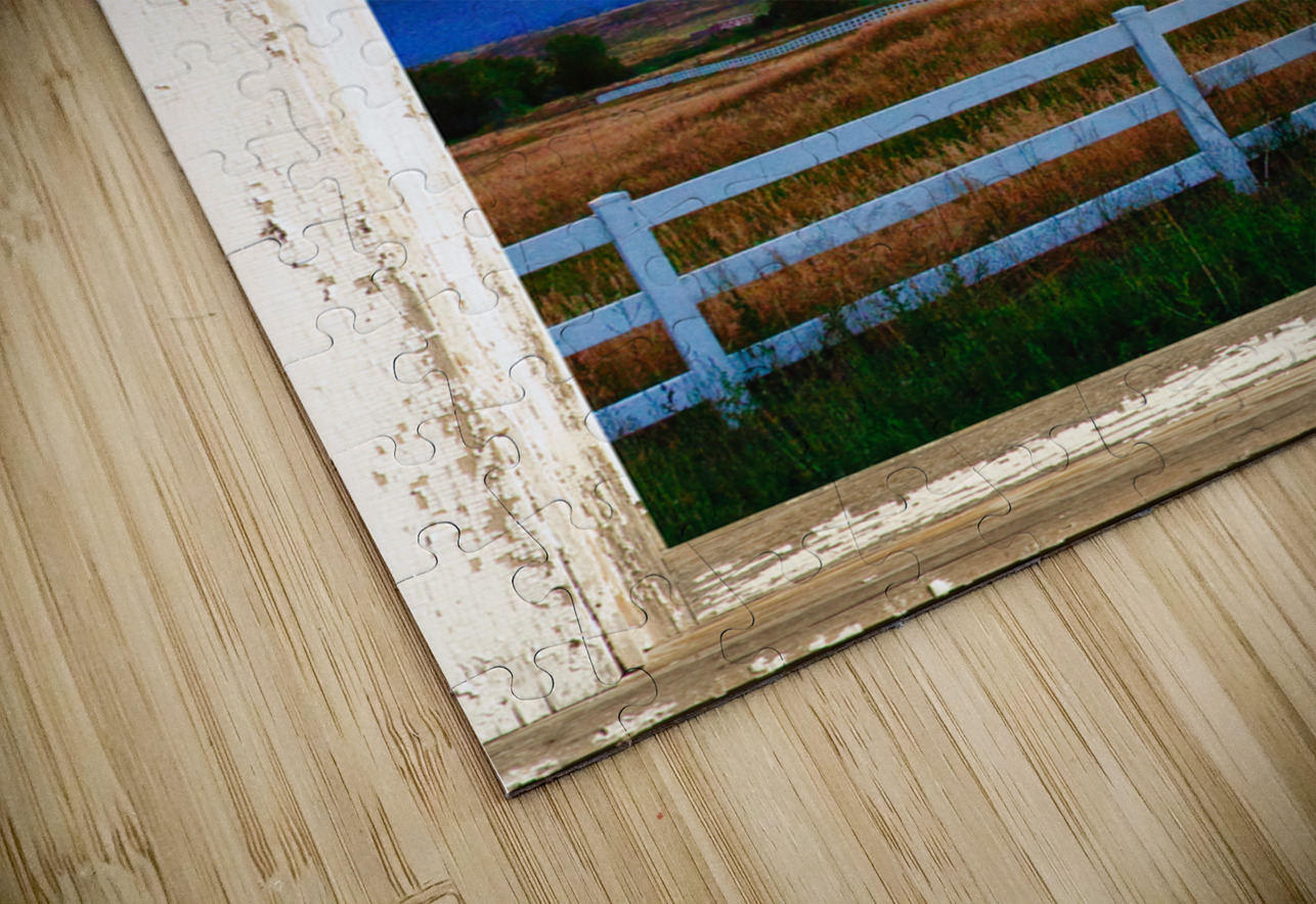 Country Beams sunlight White Barn Window Impression de sublimation métal HD
