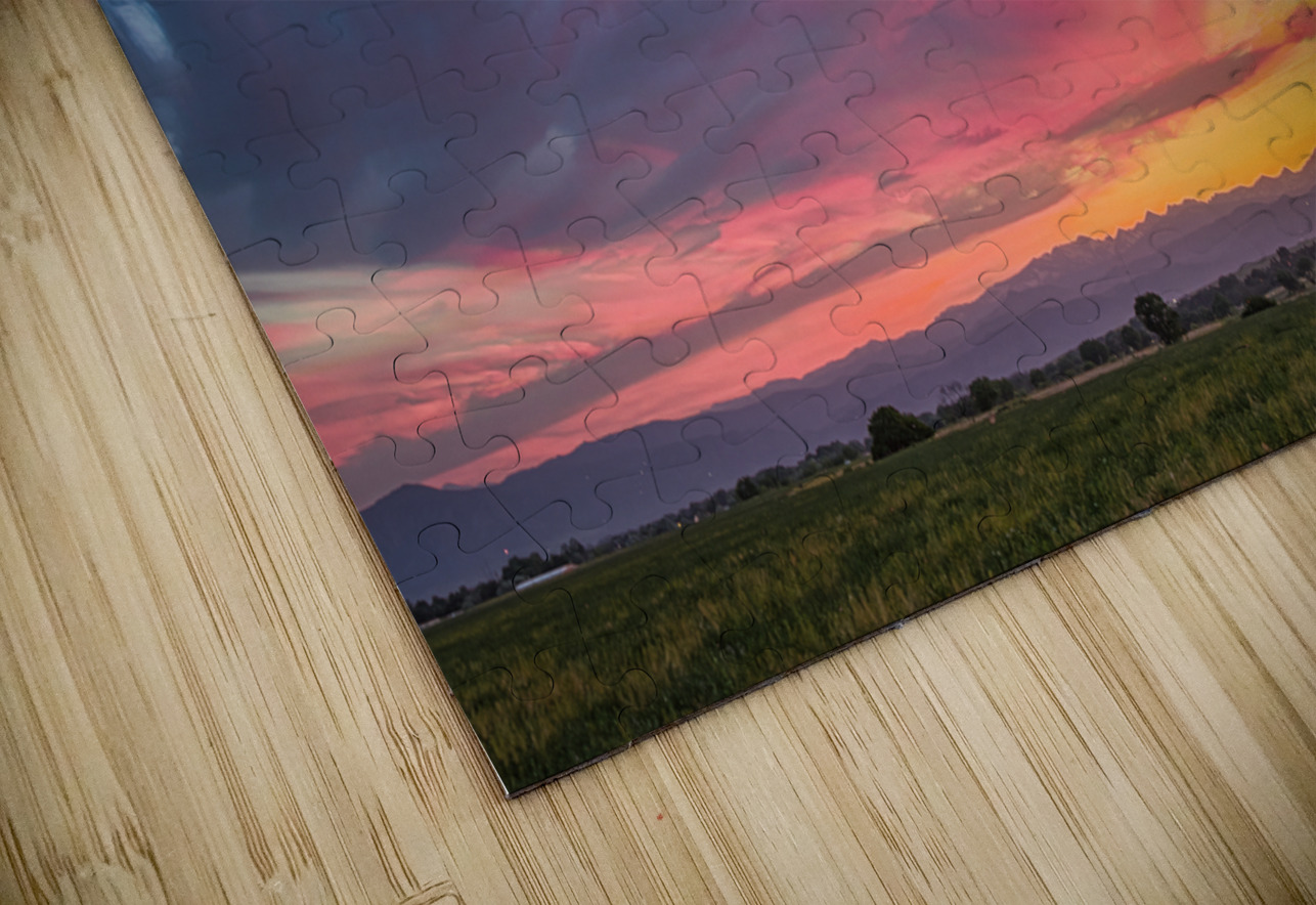 Colorado Front Range Sunset Timed Stack HD Sublimation Metal print