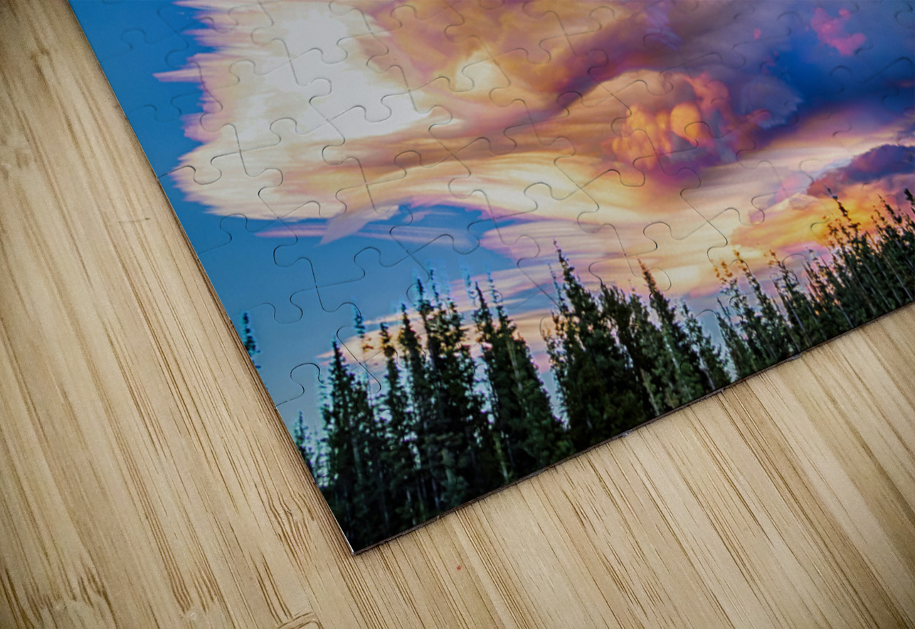 High Elevation Forest Sunset Sky Timed Stack HD Sublimation Metal print